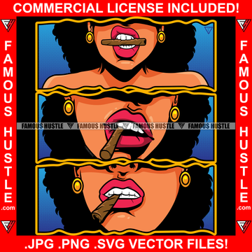 Blowing Money Fast Sexy Black Lady Lips Cigar Smoking Gold Jewelry Hip Hop Rap Rapper Plug Trap Street Hood Ghetto Swag Thug Hustler Hustling Famous Hustle Baller Trapper Art Graphic Design Logo T-Shirt Print Printing JPG PNG SVG Vector Cut File